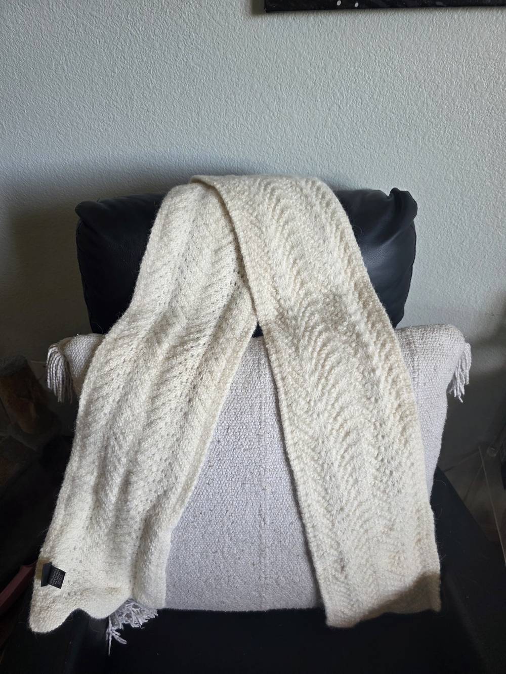Overland Cream 100% Alpaca Scarf